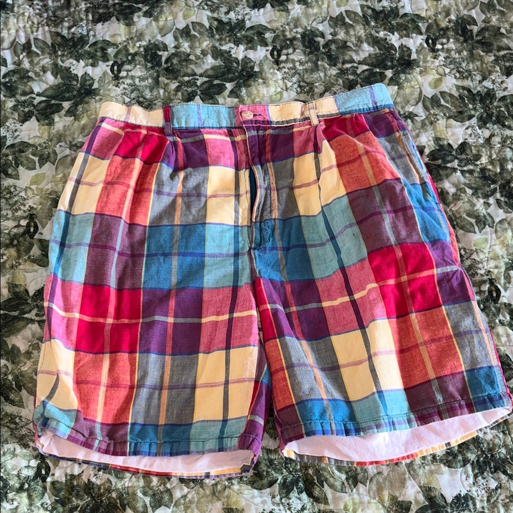 Woodward Madras Plaid Men's Shorts Waist 33‎ GUC